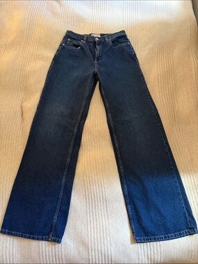 We The Free Dark Blue Wide-Leg utility Jeans